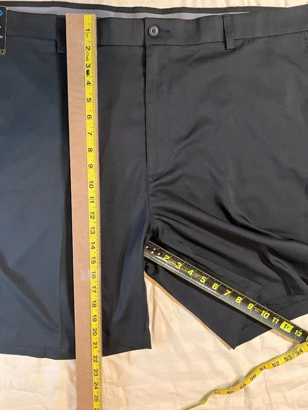 NWT Roundtree & Yorke Performance Golf Shorts Big Man Flat Front Black 46